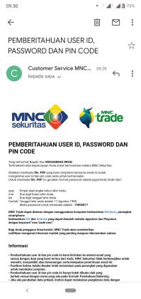 Cara ganti password dan PIN MNC Sekuritas