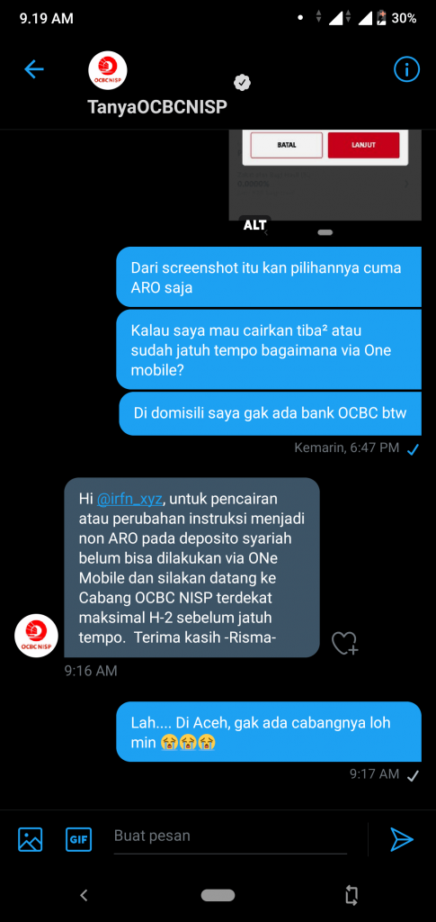 Pengalaman Deposito Syariah Rp 10 Juta di OCBC NISP via Aplikasi ONe Mobile (UPDATE: 2/8/20) 18