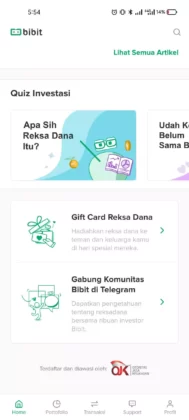 Mendapatkan Gift Card Saldo Reksadana di Aplikasi Bibit dari Pasangan 3