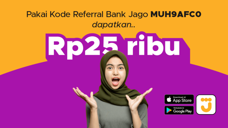 kode referral Bank Jago adalah MUH9AFC0