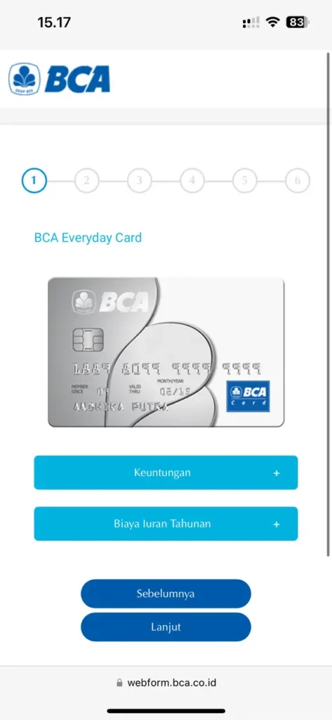 jenis kartu kredit BCA