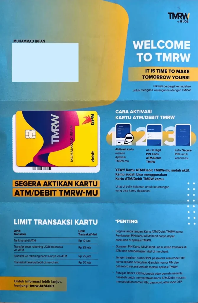 Review TMRW by UOB: Cara Daftar, Aktivasi Kartu ATM dan Dapatkan Bonus Hingga Rp1 Juta 19
