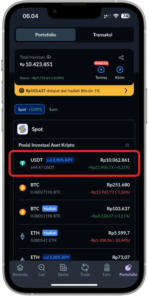 Transfer Aset ke Ajaib Kripto Bisa Dapat Bonus 1% Bitcoin Tanpa Batas. Gini Caranya! 7